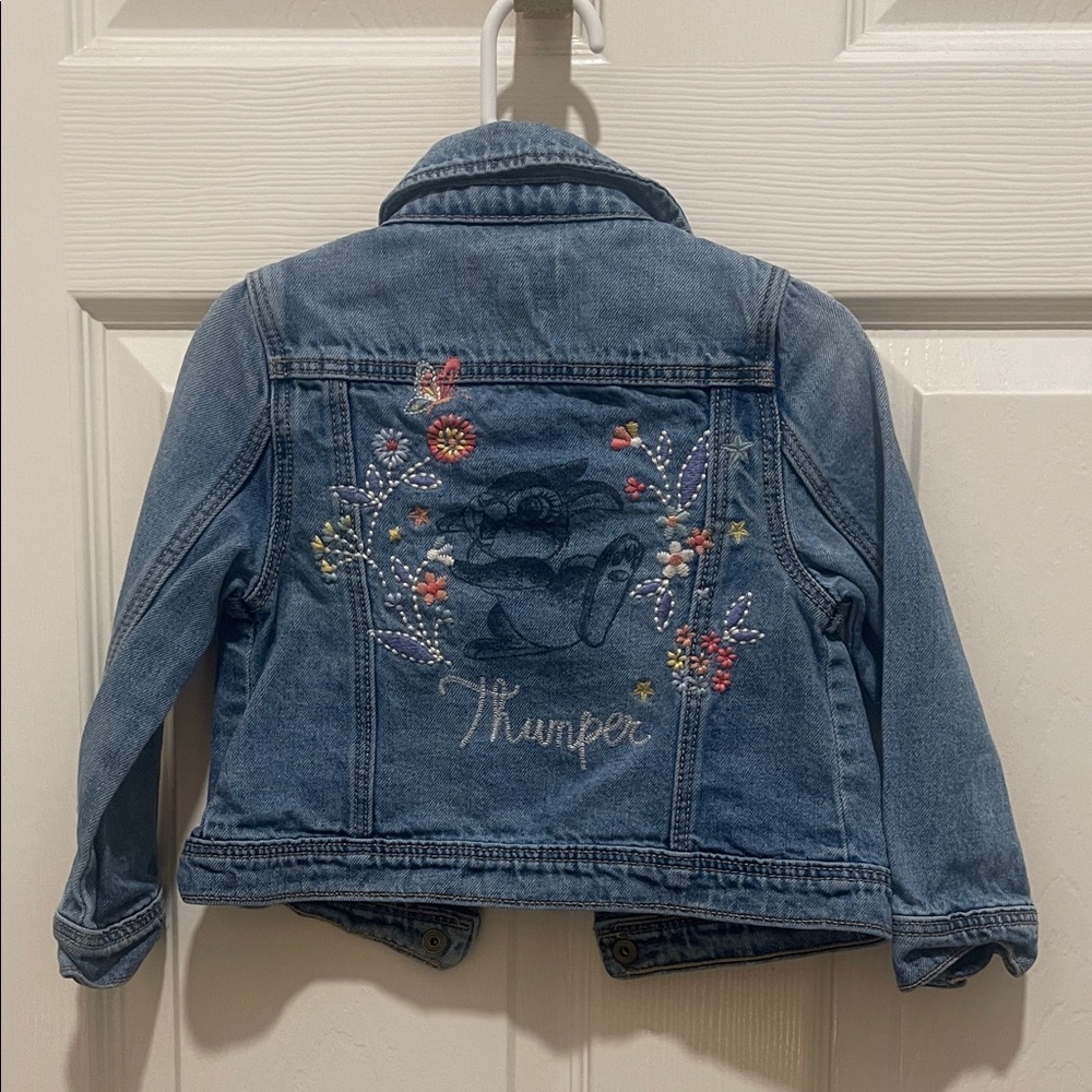 GAP Kids x Disney Denim Jacket with Thumper and Floral Embroidery